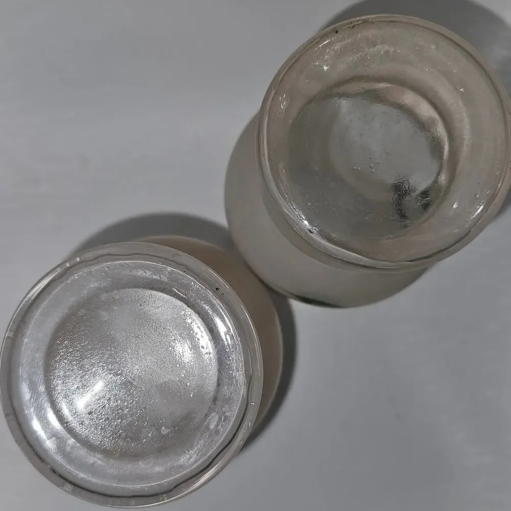 Vintage Frosted Glass Floral Bud Vases Gold Trim – Pair 6" Tall - Picture 6 of 8